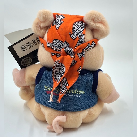 Harley Davidson "Punky” the Pig Bean Bag Plush Animal Toy With Original Tag - Picture 3 of 16